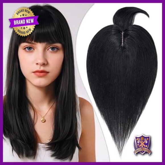 Accessories - Human Hair Topper 8 Inch 150% Density Silk Base No Tangle Smooth